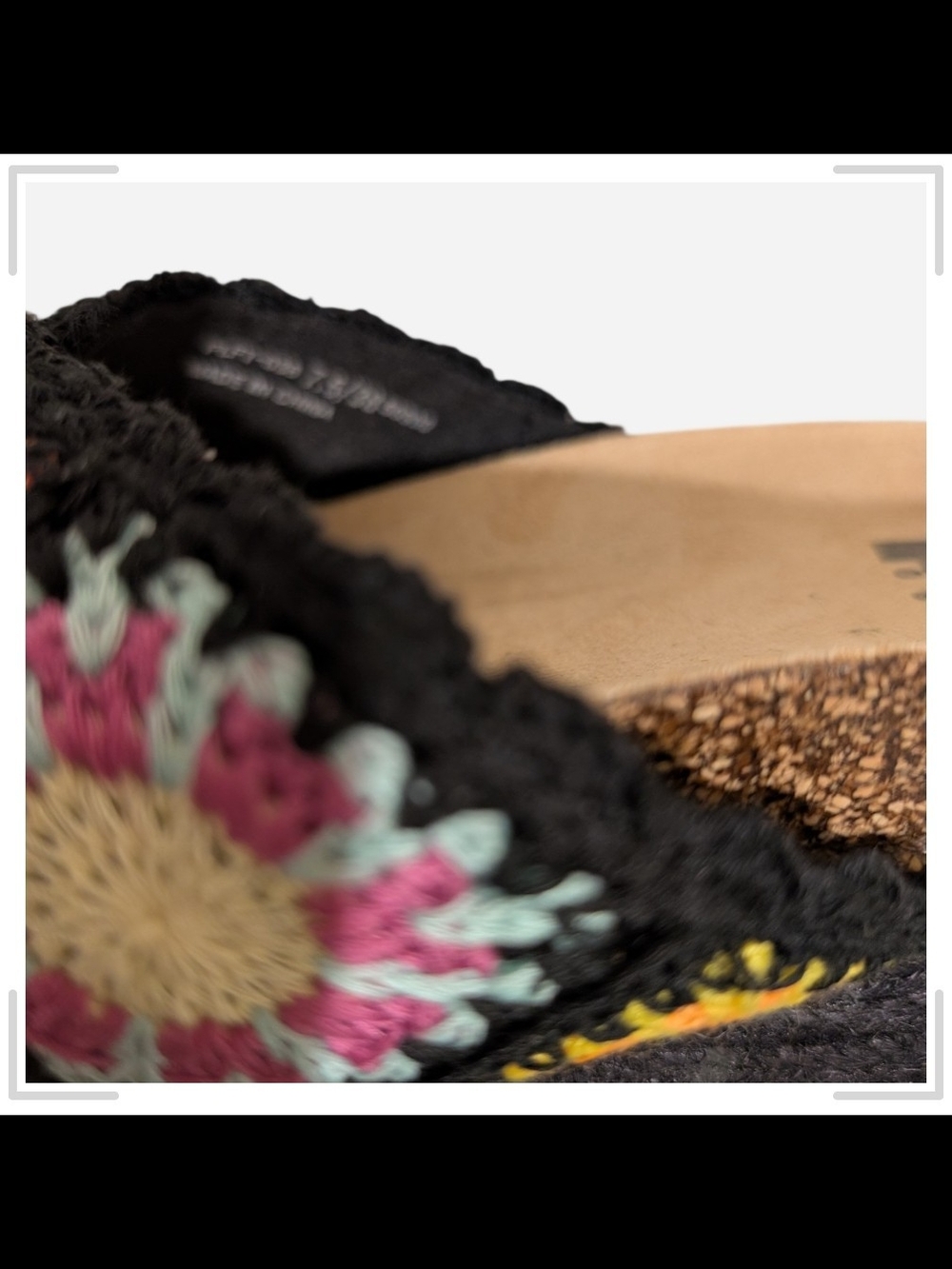 Dirty Laundry Black Multicolor Crochet Platform Mules - Picture 8 of 9